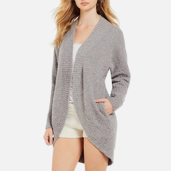 UGG Brand Womens Gray Fremont Cardigan Sweater Gray Fluffy Knit Sz XS S M L NEW - Picture 1 of 6